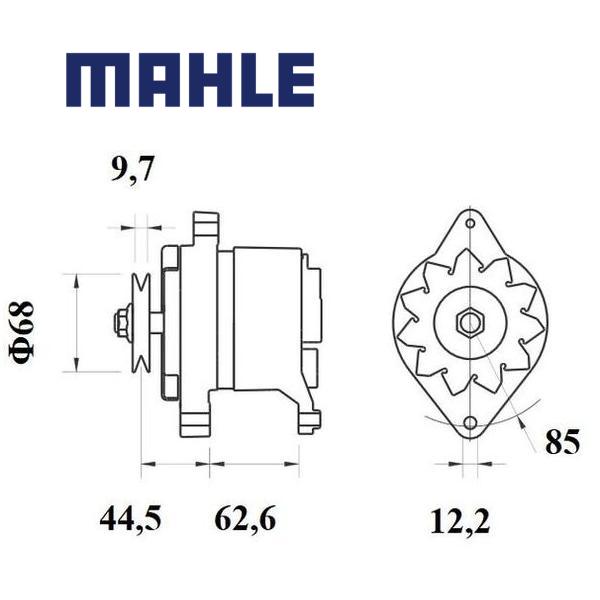 Alternator MG43 MAHLE 0000004787665, 6005706646, 4787665, MG 43 Alternator MG43 MAHLE 0000004787665, 6005706646, 4787665, MG 43